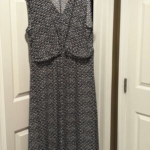 croft & barrow Black and White Geometric Sleeveless Maxi Dress